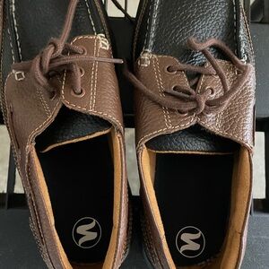 Men's Brown and Black Leather Shoes by Dr. Comfort Patrick Boat Shoes